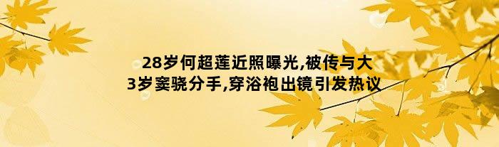 28岁何超莲近照曝光,被传与大3岁窦骁分手,穿浴袍出镜引发热议