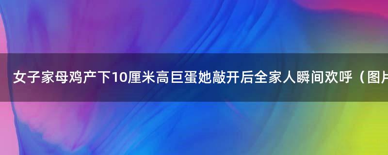 女子家母鸡产下10厘米高巨蛋 她敲开后全家人瞬间欢呼（图片）