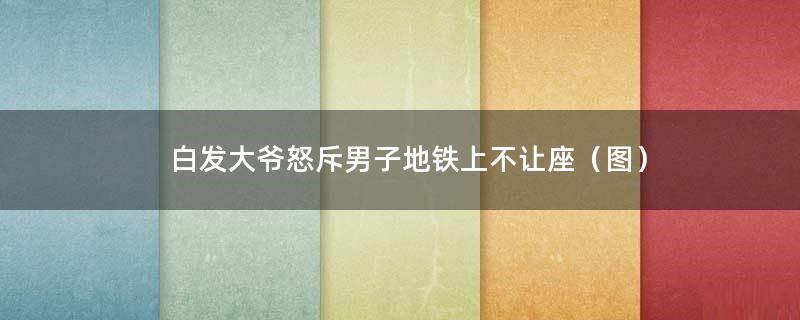 白发大爷怒斥男子地铁上不让座（图）