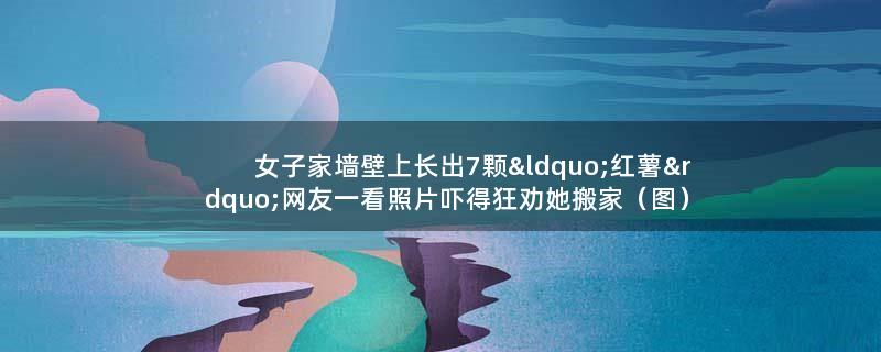 女子家墙壁上长出7颗“红薯” 网友一看照片吓得狂劝她搬家（图）