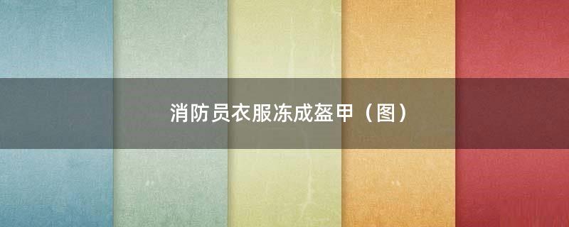 消防员衣服冻成盔甲（图）
