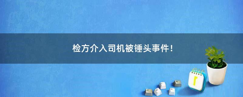 检方介入司机被锤头事件！