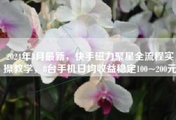 2024年3月最新，快手磁力聚星全流程实操教学，8台手机日均收益稳定100~200元