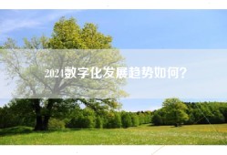 2024数字化发展趋势如何？