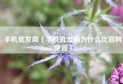 手机批发商（手机批发商为什么比官网便宜）