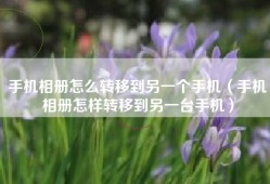 手机相册怎么转移到另一个手机（手机相册怎样转移到另一台手机）