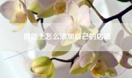 微信上怎么添加自己的店铺