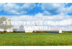 不受限制的手机浏览器（不受限制的手机浏览器软件）