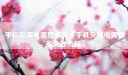 手机充满电需要多久（手机充满电需要多久怎么算）