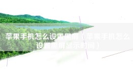 苹果手机怎么设置黑屏（苹果手机怎么设置黑屏显示时间）