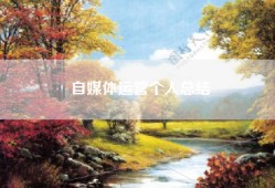 自媒体运营个人总结