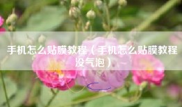 手机怎么贴膜教程（手机怎么贴膜教程没气泡）