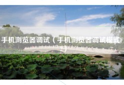 手机浏览器调试（手机浏览器调试模式F12）
