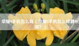 荣耀9手机怎么样（荣耀9手机怎么样截长图？）
