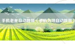 手机老是自动跳屏（手机为啥自动跳屏）