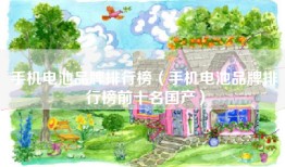 手机电池品牌排行榜（手机电池品牌排行榜前十名国产）