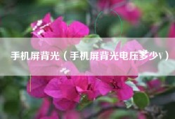 手机屏背光（手机屏背光电压多少V）