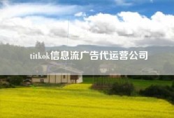 titkok信息流广告代运营公司