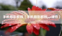 手机摄影教程(手机摄影教程ppt课件)