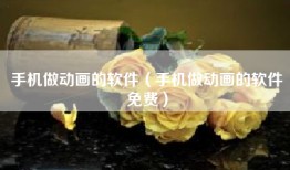 手机做动画的软件（手机做动画的软件免费）