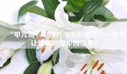 “甲亢哥”中国行引发的思考——如何让世界听懂中国故事？