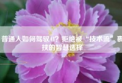 普通人如何驾驭AI？拒绝被“技术流”裹挟的智慧选择