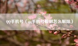QQ手机号（qq手机号解绑怎么解除）