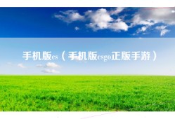 手机版cs（手机版csgo正版手游）