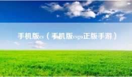 手机版cs（手机版csgo正版手游）