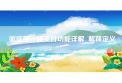 微信碰一碰支付功能详解_解释定义