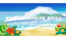 微信碰一碰支付功能详解_解释定义
