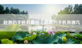 超薄的手机有哪些（超薄的手机有哪几款）