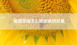 高德地图怎么修改家的位置