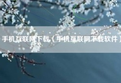 手机互联网下载（手机互联网下载软件）