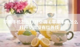 苹果手机怎么打开空调（苹果手机怎么打开空调没有红外线）