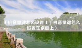手机音量键怎么设置（手机音量键怎么设置在桌面上）