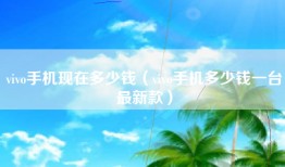 vivo手机现在多少钱（vivo手机多少钱一台最新款）