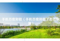 手机百度卸载（手机百度卸载了怎么恢复）