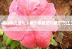 华为手机活动（华为手机活动截屏方法）