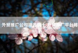 外贸推广公司排名前十-外贸推广平台排名