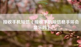 接收手机短信（接收手机短信息手环会显示吗）