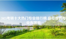 2025考研十大热门专业排行榜 最吃香的专业有哪些