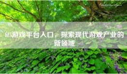 H5游戏平台入口，探索现代游戏产业的新领域