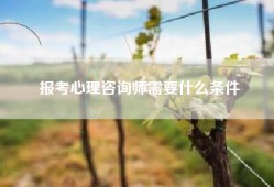 报考心理咨询师需要什么条件
