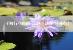 手机行业利润（手机行业利润分布）