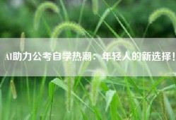 AI助力公考自学热潮：年轻人的新选择！