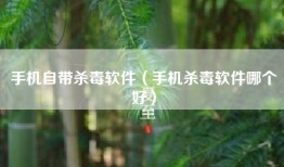 手机自带杀毒软件（手机杀毒软件哪个好）