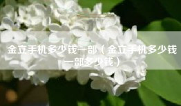 金立手机多少钱一部（金立手机多少钱一部多少钱）