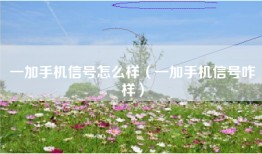 一加手机信号怎么样（一加手机信号咋样）