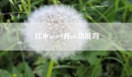 红米note9有nfc功能吗